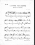 Gavotte Bergerette "Shepherds all and maidens fair". W. Aletter.