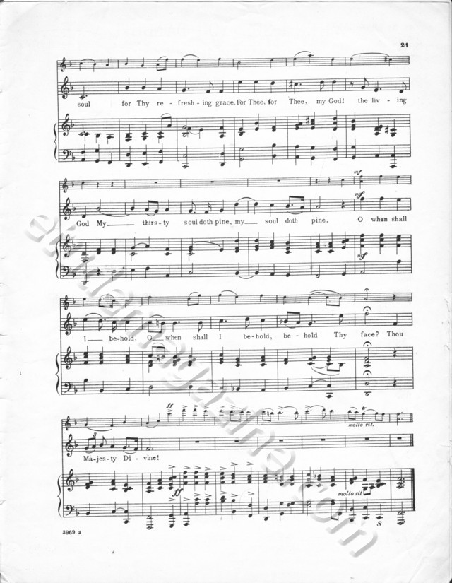 As Pants the Hart, adapted  to Handel's Largo with Violin Obligato, by Preston Ware Orem.