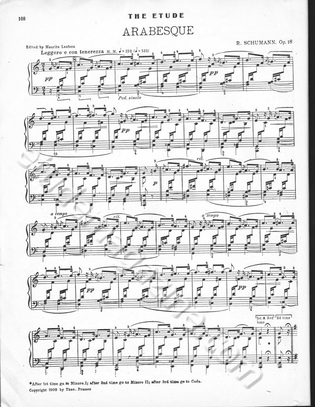 Arabesque. R. Schumann, Op. 18