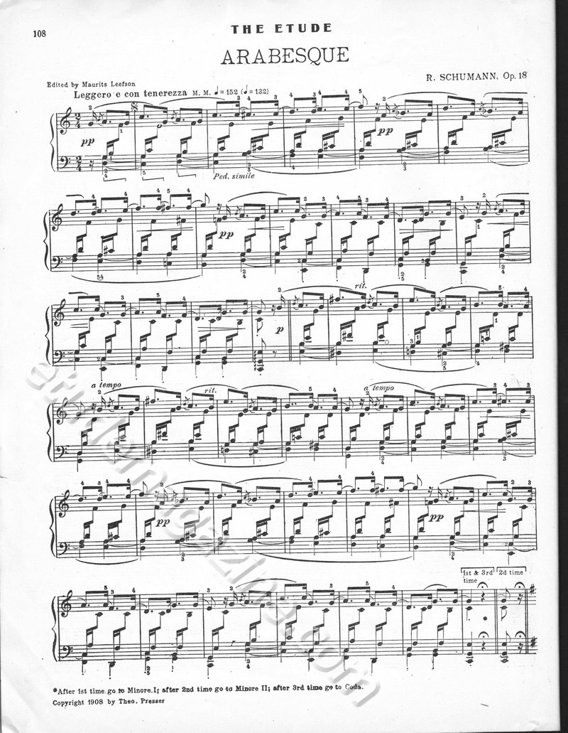 Arabesque. R. Schumann, Op. 18