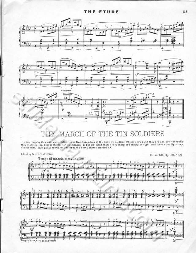 The March of the Tin Soldiers. C. Gurlitt, Op. 130, No. 6