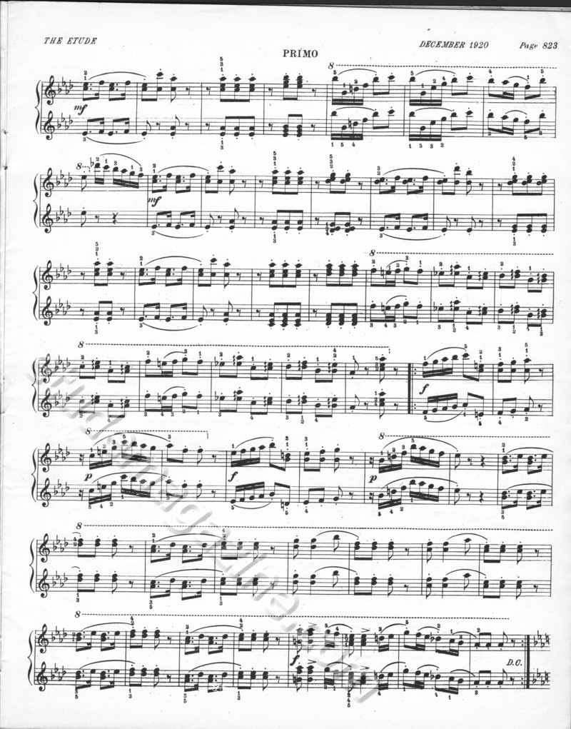 Enchanted Moments (Polka Caprice), for piano 4-hands. Adam Geibel.