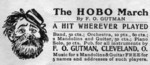 The HOBO March By F.O. Gutman. A HIT WHEREVER PLAYED