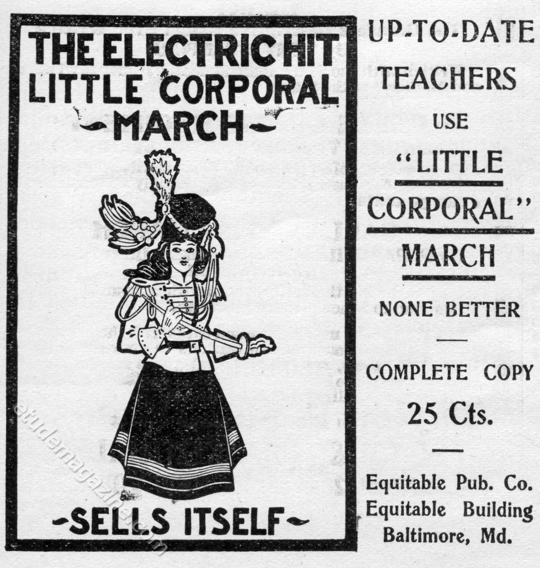 THE ELECTRIC HIT LITTLE CORPORAL MARCH SELLS ITSELF