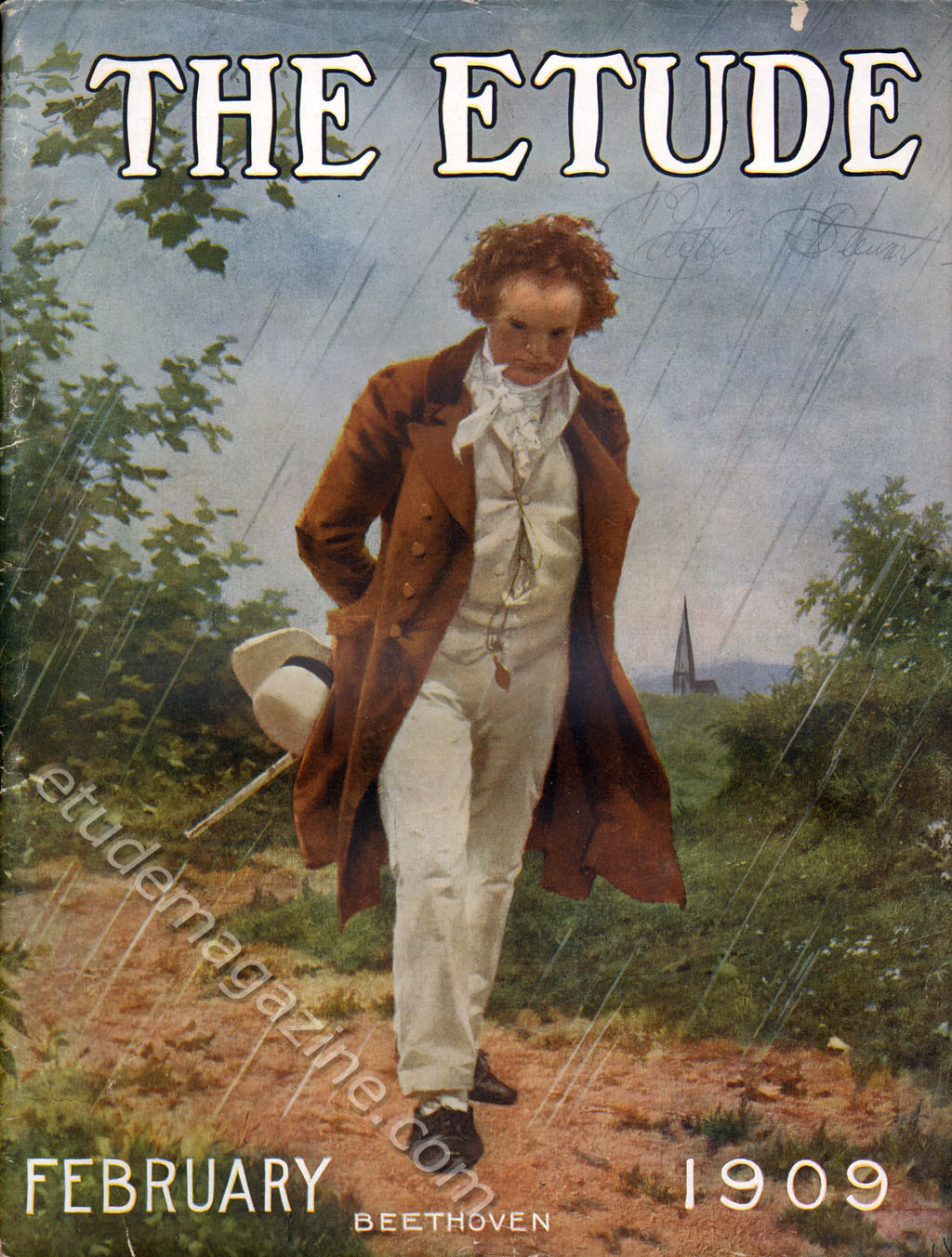 February, 1909, Etude Cover. Beethoven.