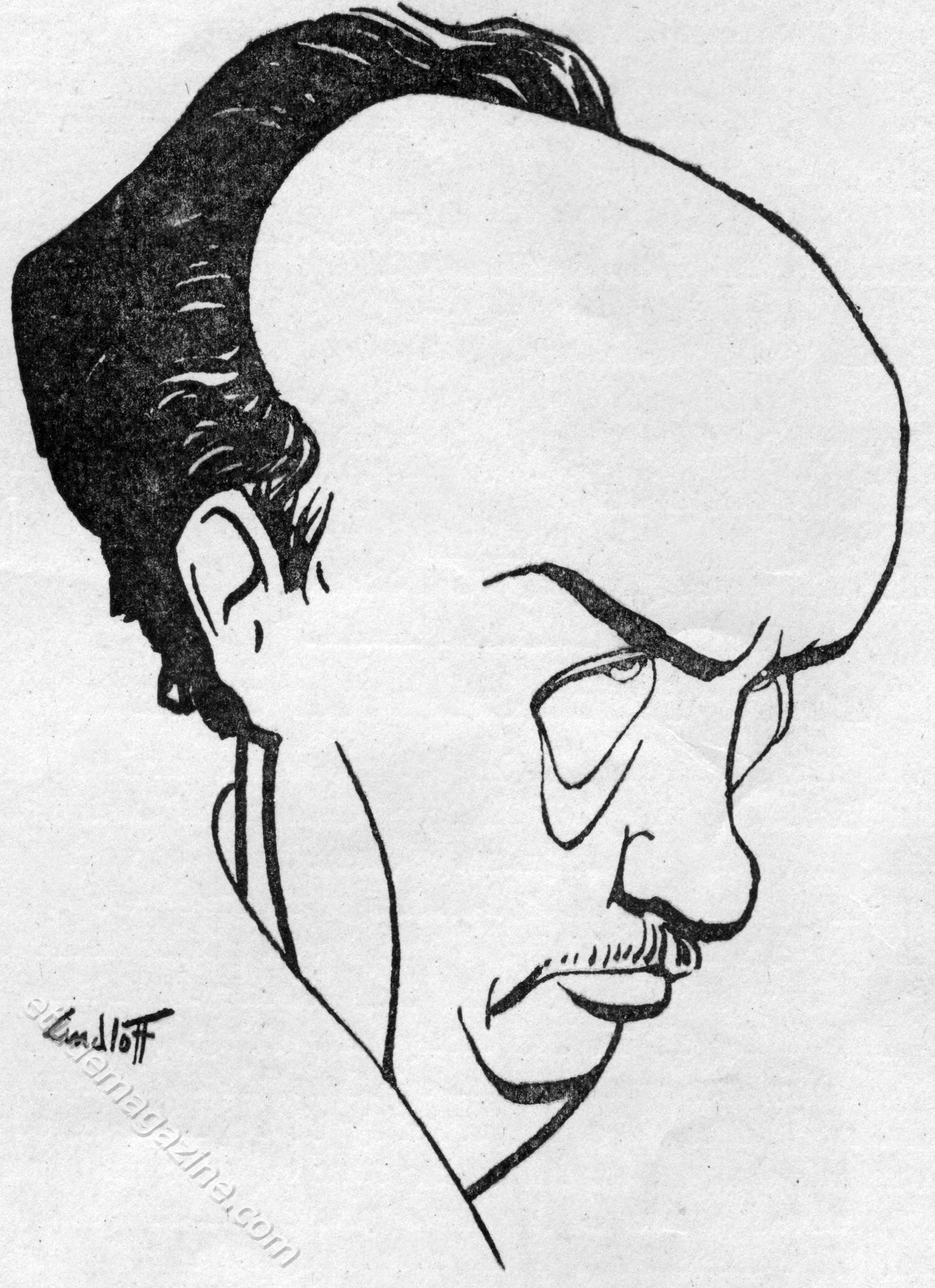 Caricature of Strauss
