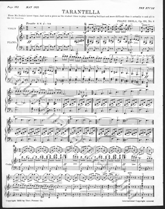 Tarantella. Franz Drdla.