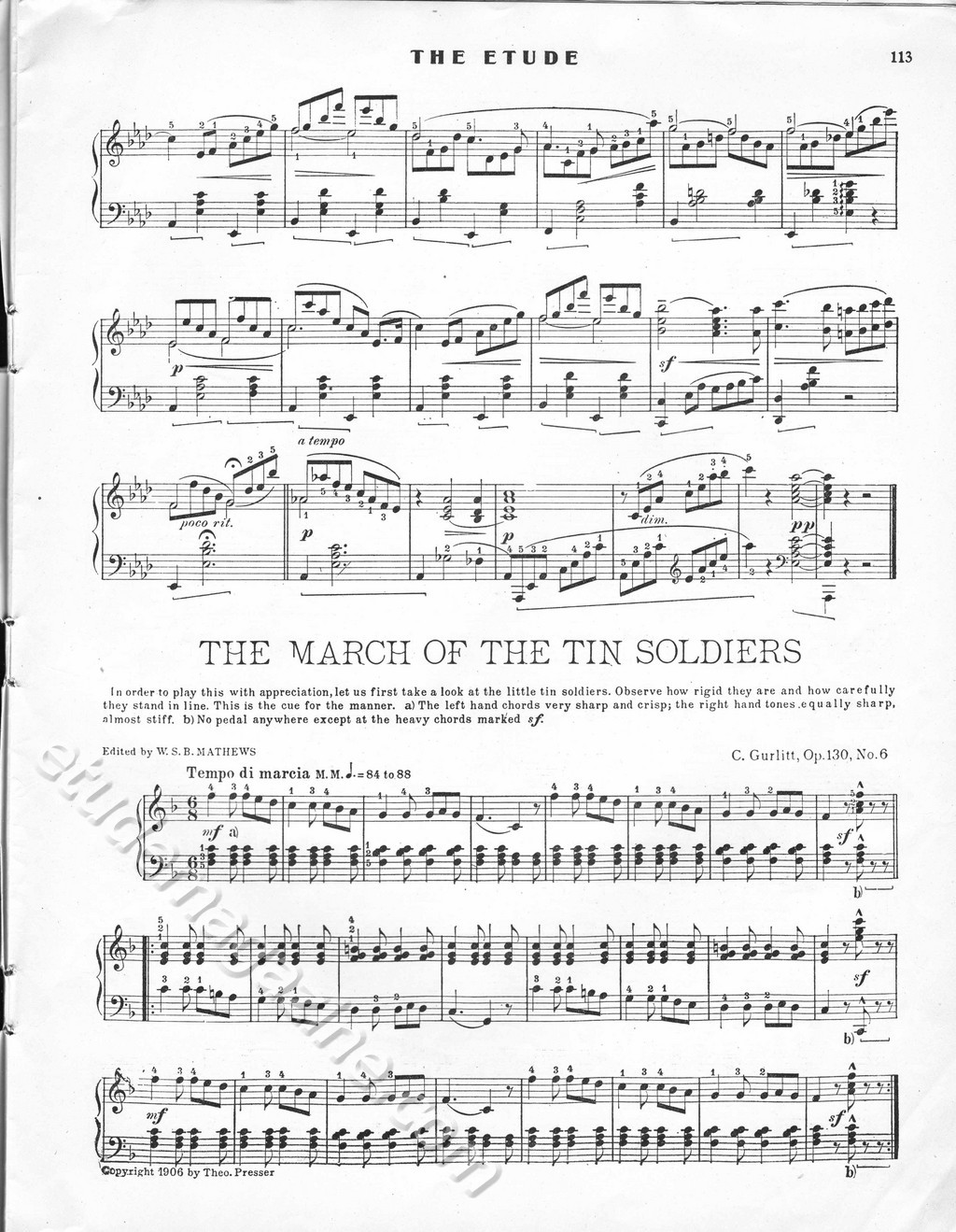 The March of the Tin Soldiers. C. Gurlitt, Op. 130, No. 6