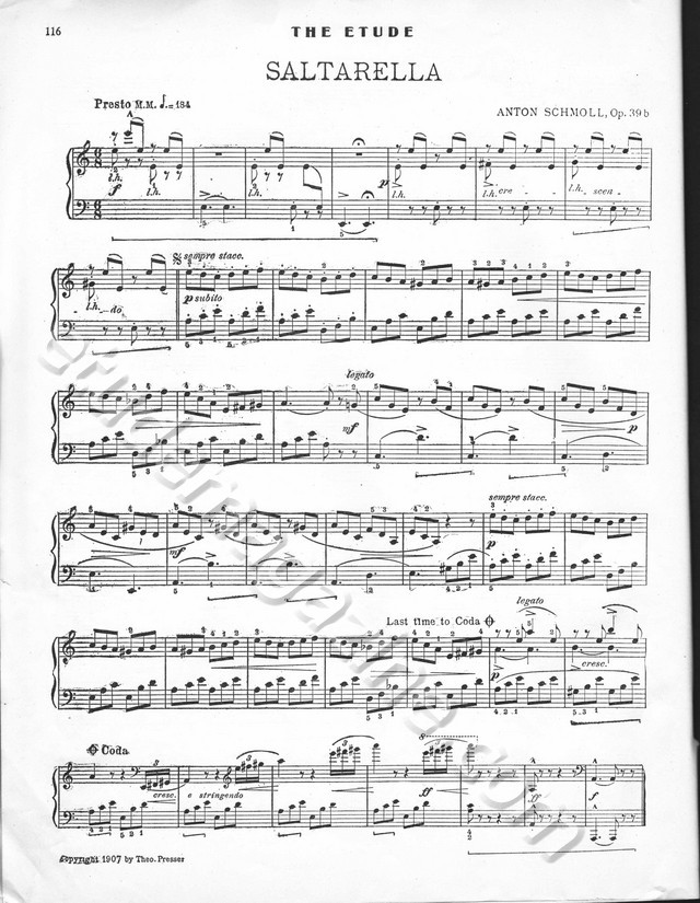 Saltarella. Anton Schmoll, Op. 39b
