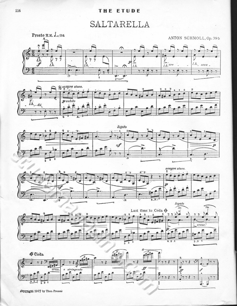 Saltarella. Anton Schmoll, Op. 39b