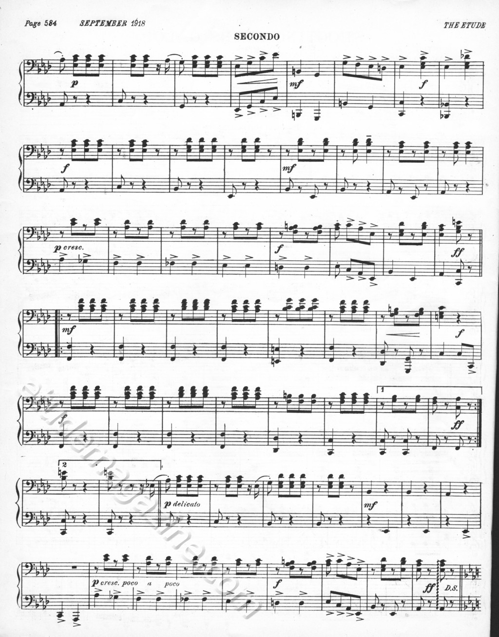 Shooting Stars Galop (4-Hand Piano). Eduard Holst.