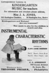 INSTRUMENTAL CHARACTERISTIC RHYTHMS Composed By CLARA LOUISE ANDERSON