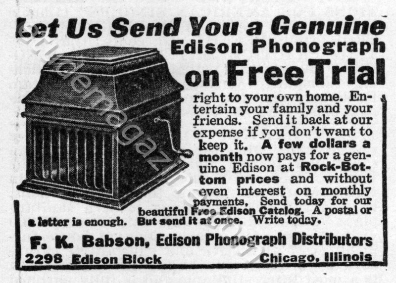Let Us Send You a Genuine Edison Phonograph