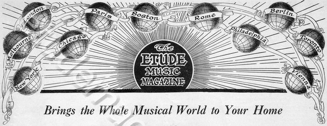The Etude Music Magazine Brings the Whole Musical World Into Your Home